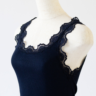 シルクレース タンクトップ NAVY シルクレース タンクトップ NAVY
