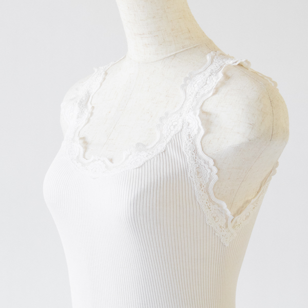 シルクレース タンクトップ NEW WHITE