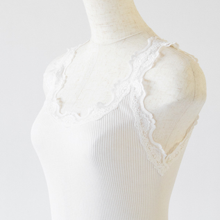 シルクレース タンクトップ NEW WHITE シルクレース タンクトップ NEW WHITE
