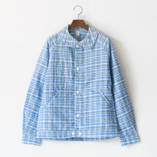リネンブルゾン SPENCE BRYSON LE BLOUSON BLEU CARREAU／LE 
