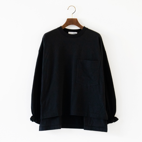 40リバーシブル天竺　ロングスリーブTシャツ(BLACK)
