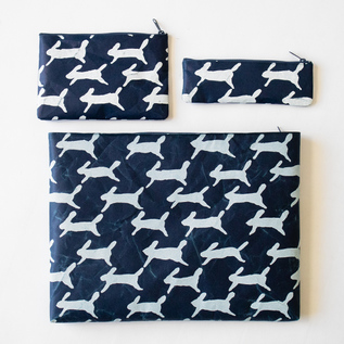 【数量限定】SIWA×mina perhonen/ワークセット(run run run/ダークブルー) 【数量限定】SIWA×mina perhonen/ワークセット(run run run/ダークブルー)