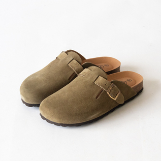 スエードコルクソールクロッグ KHAKI スエードコルクソールクロッグ KHAKI