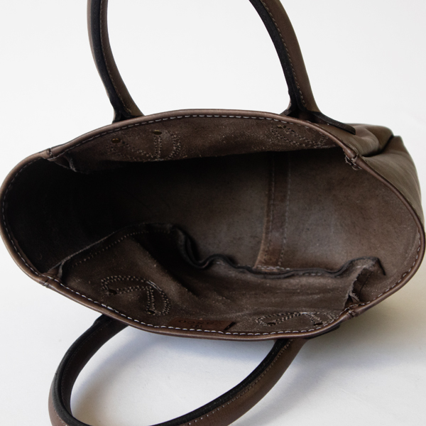 トートバッグ LEATHER OLD TOTE BAG SMALL(GRAY)