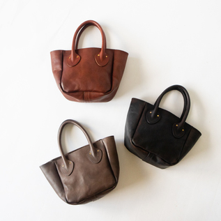 LEATHER OLD TOTE BAG SMALL