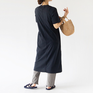 コットン天竺ロングワンピース オーガニックコットン微強撚天竺 ロングワンピース／ZUTTO（ズット