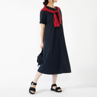 オーガニックコットン微強撚天竺 ロングワンピース／ZUTTO（ズット