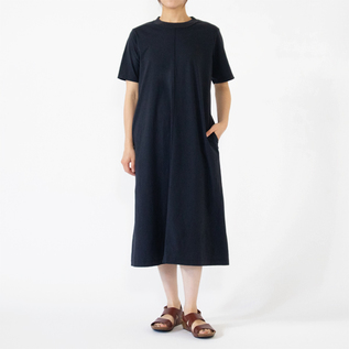 コットン天竺ロングワンピース オーガニックコットン微強撚天竺 ロングワンピース／ZUTTO（ズット
