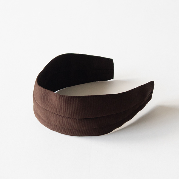 グログランカチューシャ GG01X(BROWN)