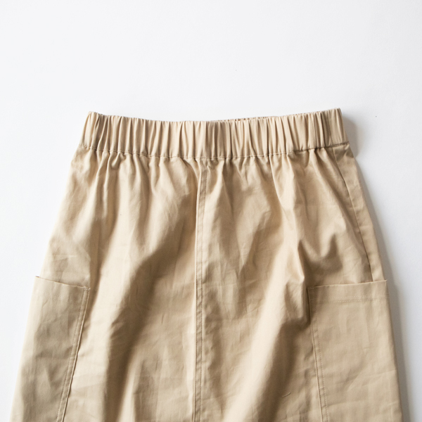 ウエストゴムの楽な穿き心地(BEIGE)