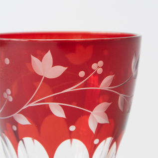 江戸切子 南天文様 ミニオールド ペア／硝子工房 彩鳳｜愛着を持って