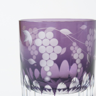 江戸切子　彩鳳　紫　葡萄　新品 江戸切子 葡萄文様 オールド ペア／硝子工房 彩鳳｜愛着を持って