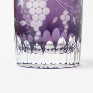 江戸切子　彩鳳　紫　葡萄　新品 江戸切子 葡萄文様 オールド ペア／硝子工房 彩鳳｜愛着を持って