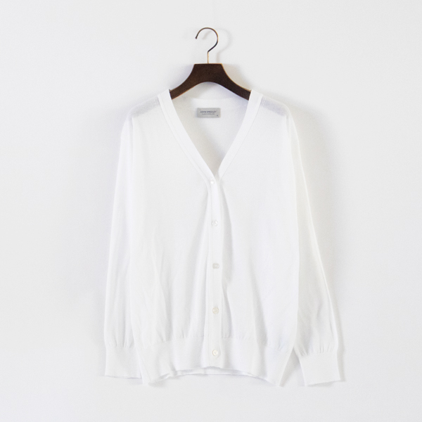 カーディガン V-neck Long sleeved Cardigan S4479 (WHITE/M)