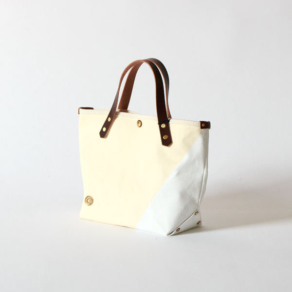 トートバッグ(S) PINE 9号 SCCP001（MILK/WHITE×BROWN）