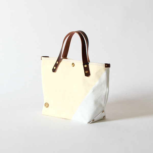 トートバッグ(S) PINE 9号 SCCP001（MILK/WHITE×BROWN）