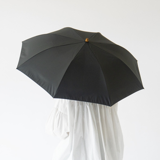 バンブーハンドル 折りたたみ傘 ブラック 晴雨兼用 晴雨兼用折りたたみ傘 バンブーハンドル／ZUTTO（ズット）｜愛着を持っ