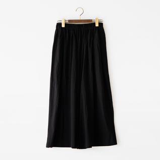 コットンビスコース天竺 ワイドキュロットパンツ(BLACK) コットンビスコース天竺 ワイドキュロットパンツ(BLACK)