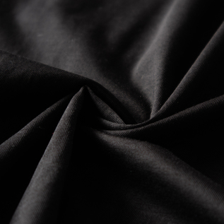 上品なレーヨンと柔らかなコットンの混紡で、なめらかで清涼感のある生地(BLACK) 上品なレーヨンと柔らかなコットンの混紡で、なめらかで清涼感のある生地(BLACK)