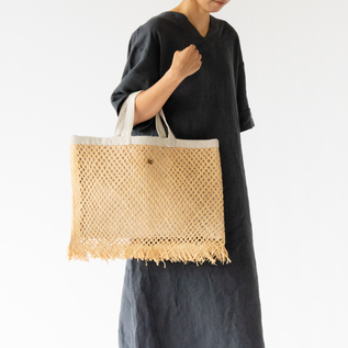 RAFFIA TOTE BAG／Vlas Blomme / Shop ZUTTO for the long lasting