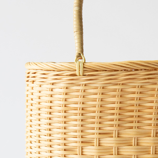 籐かご（竹みたいな細工）サイズ（15cm15cm） 籐買物かご／日本の竹細工｜愛着を持ってずっと使いたいモノを集めた