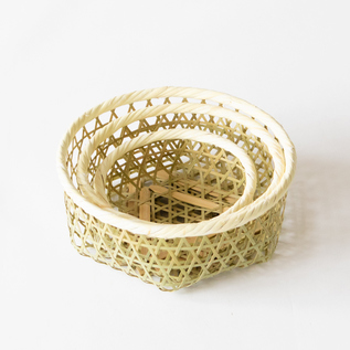 真竹六ツ目カゴ3個セット／日本の竹細工｜愛着を持ってずっと使いたい