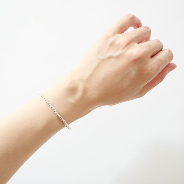 ナバホパールブレスレット(3mm/SHINY)