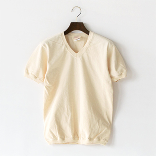 Vネック ショートスリーブTシャツ NATURAL Vネック ショートスリーブTシャツ NATURAL