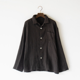 ユニセックス 楊柳二重ガーゼパジャマセット(CHARCOAL) ユニセックス 楊柳二重ガーゼパジャマセット(CHARCOAL)