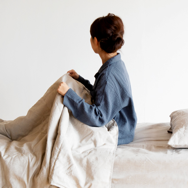 ゆったりした着心地で睡眠時間も快適に(BLUE GRAY S)