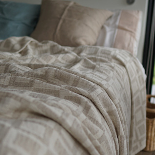 クリッパン シュニール コットン シングル ブランケット 140×180 リネン＆シュニールコットン シングルブランケット（140×180）フレーム