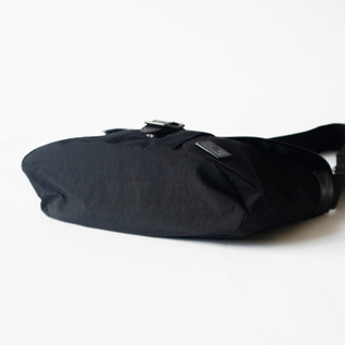 ナイロンタッサー フラップショルダーバッグ(BLACK)
