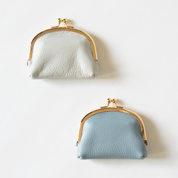 【別注】ガマグチ ジュエリーポーチ（上：PALE GRAY、下：BLUE HAZE）