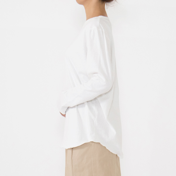 身長：160cm(クルーネック/WHITE(L))