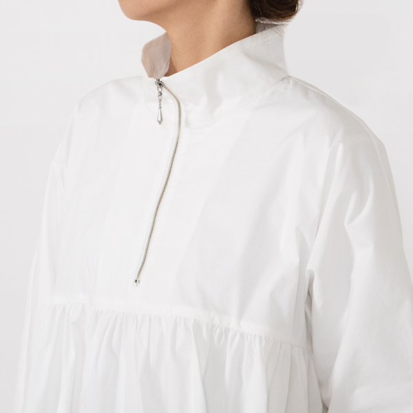 ハーフジップデザイン(身長160cm・WHITE)