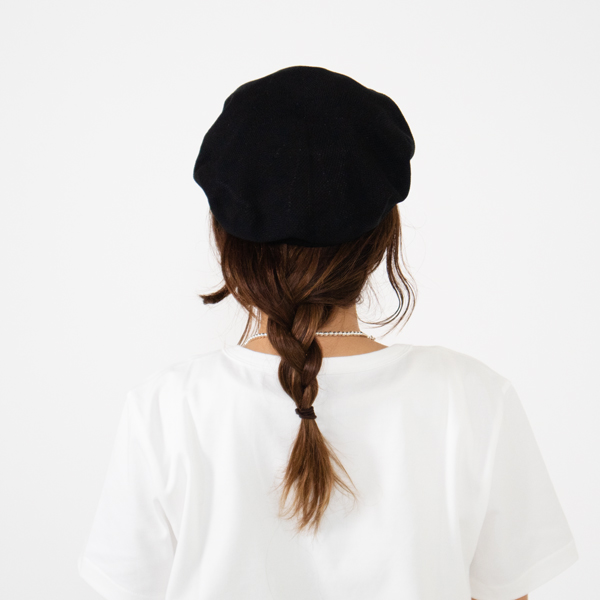 PLUMES コットンベレー帽 NOIR