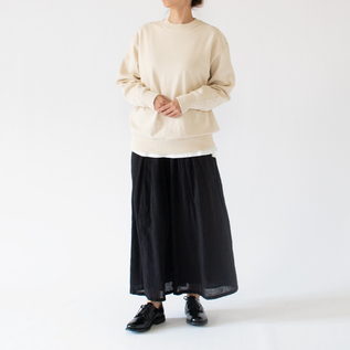 【あか】Yonetomi コットンニット セーター Gina Mesh コットンニット WAVE COTTON KNIT P/O／YONETOMI NEW BASIC
