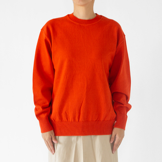 【あか】Yonetomi コットンニット セーター Gina Mesh コットンニット WAVE COTTON KNIT P/O／YONETOMI NEW BASIC（ヨネトミ