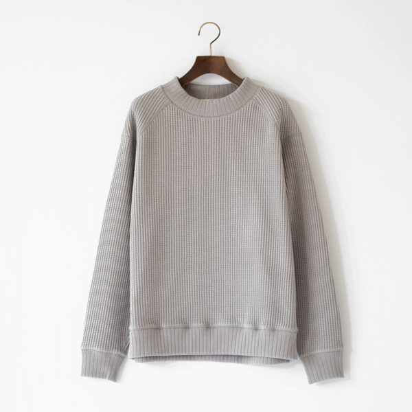 【限定復刻】ユニセックス WAFFLE MIDNECK(SOLID GRAY)