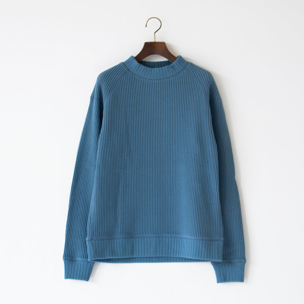 ユニセックス WAFFLE MIDNECK(Smoky Blue)