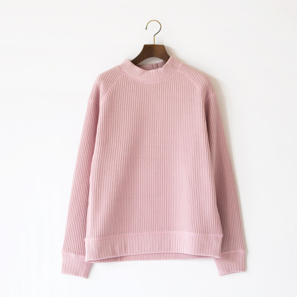 ユニセックス WAFFLE MIDNECK(Smoky Pink)