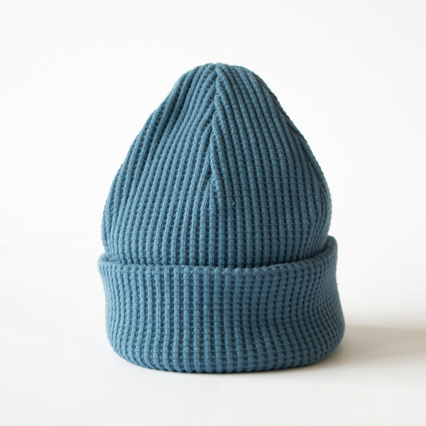 ユニセックス WAFFLE KNIT CAP(Smoky Blue)
