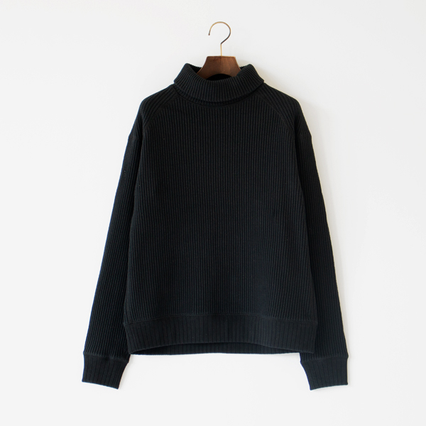 ユニセックス WAFFLE HIGHNECK(Black)