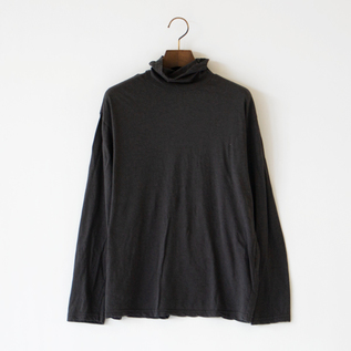 コットンシルク タートルネック長袖Tシャツ