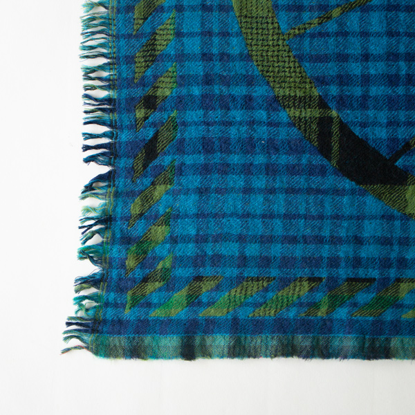 フリンジ付き(JACQUARD POULIDOR GREEN)
