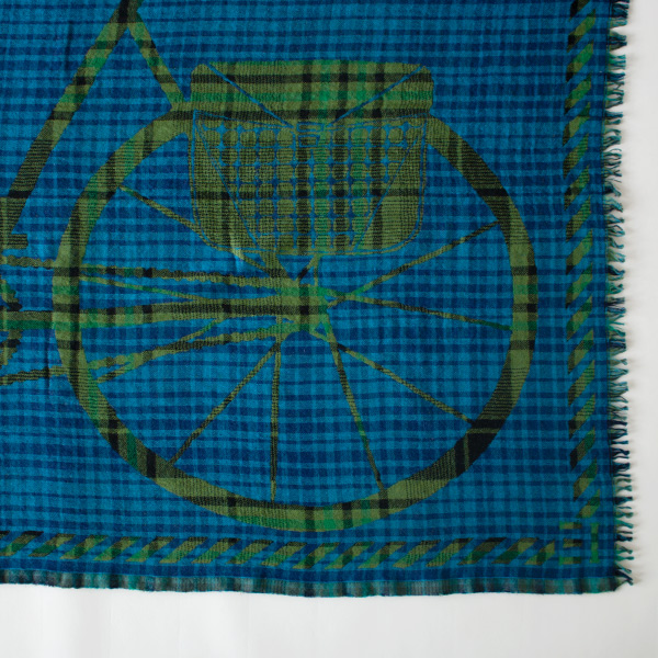バッグのついた自転車のデザイン(JACQUARD POULIDOR GREEN)