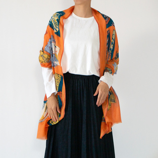 INOUI EDITIONS】TURGOT ウールマフラー / ORANGE INOUI EDITIONS