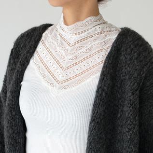 シルクレース ハイネックロングスリーブ／ROSEMUNDE（ロサムンド