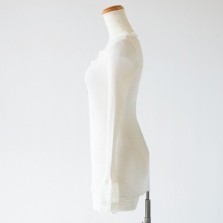 シルクレース ロングスリーブ NEW WHITE シルクレース ロングスリーブ NEW WHITE