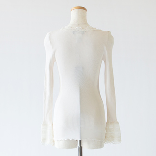 シルクレース ロングスリーブ NEW WHITE シルクレース ロングスリーブ NEW WHITE